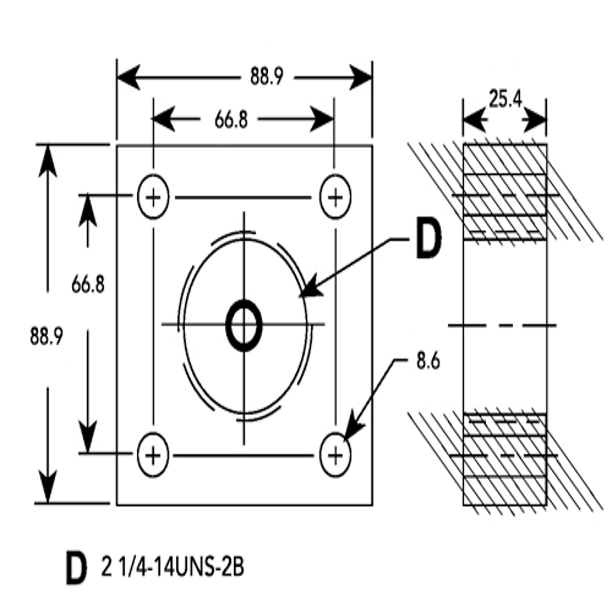 Power Team 350100 Cylinder Mounting Plate 10 Ton